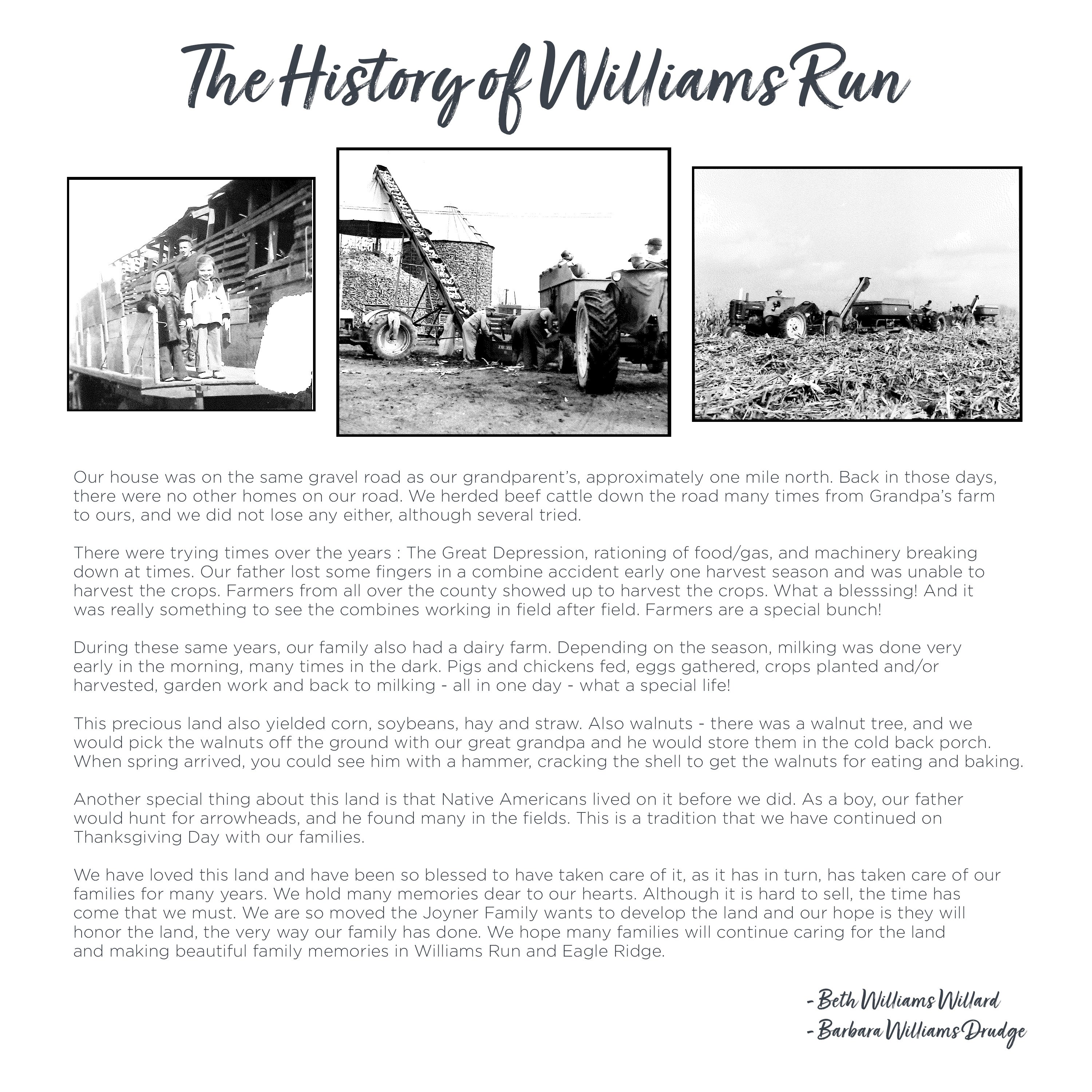 williams run history with pix
